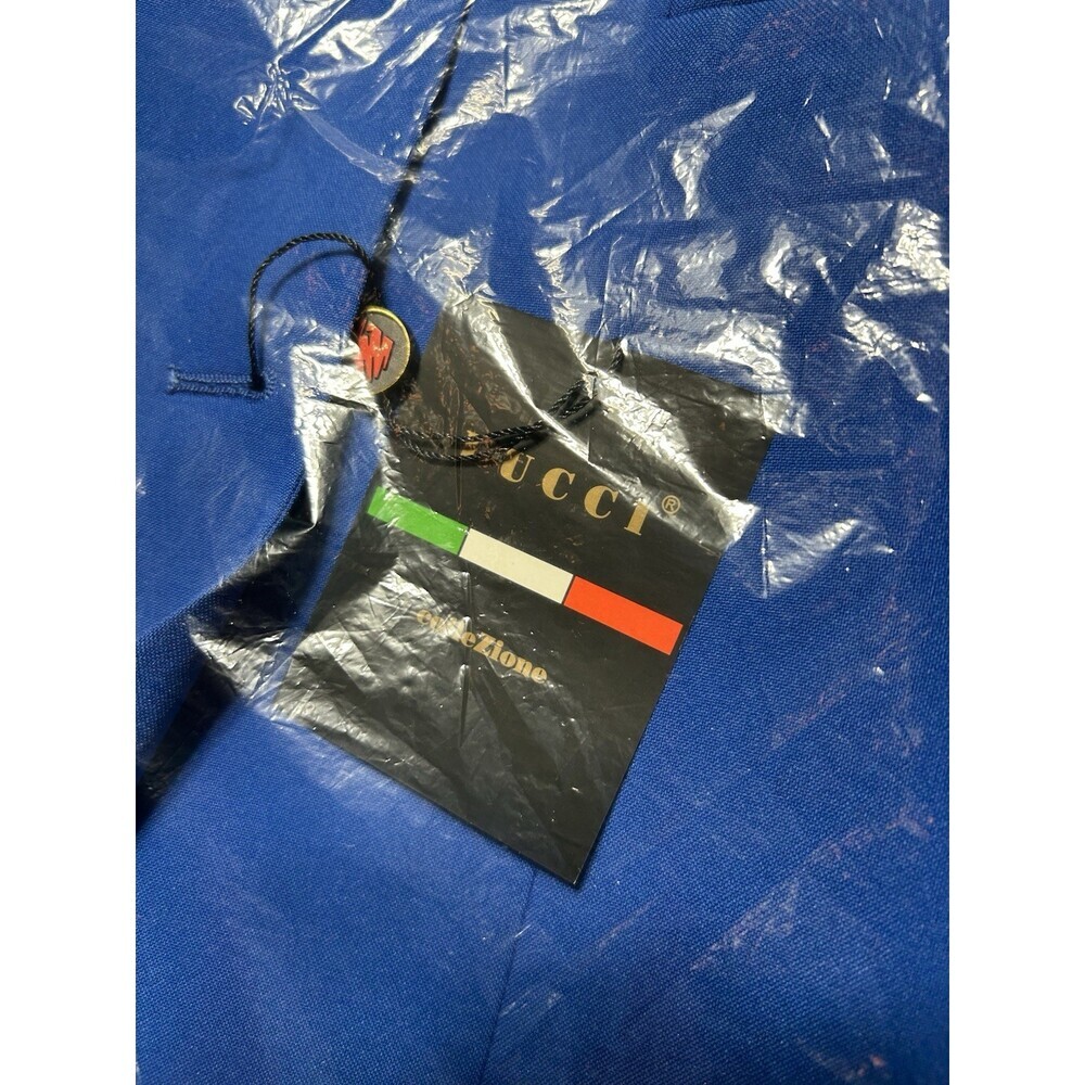 Lucci Suit NWT Sz 48L. Royal Blue, Pants Are 42x 48 Unhemed. Made In Italy - Picture 12 of 13